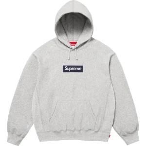 Bluza Supreme Box Logo Cyan Heather Grey
