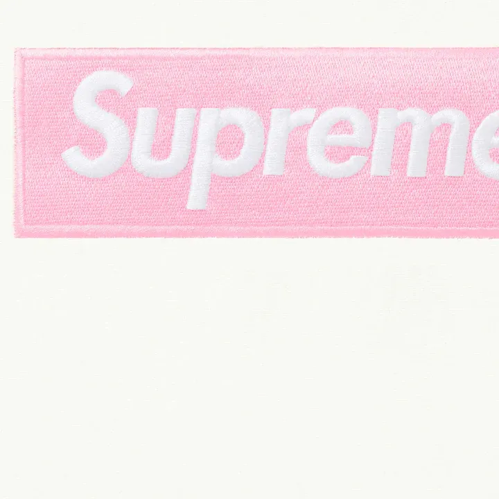 Bluza Supreme Box Logo Biało Różowa